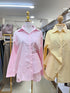 Casual Collar Down Stripes Shirts With Short Sets